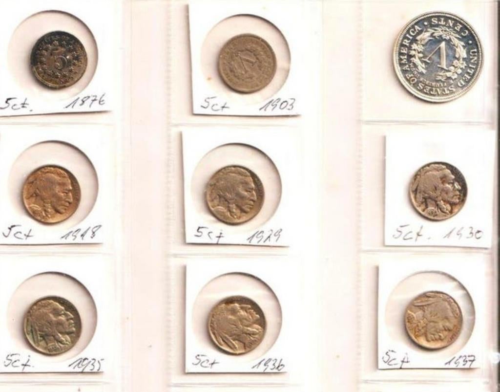 Indian Head / Buffalo en 5 cent munten vanaf 1876, Verzenden, Zilver, Overige landen, Losse munt