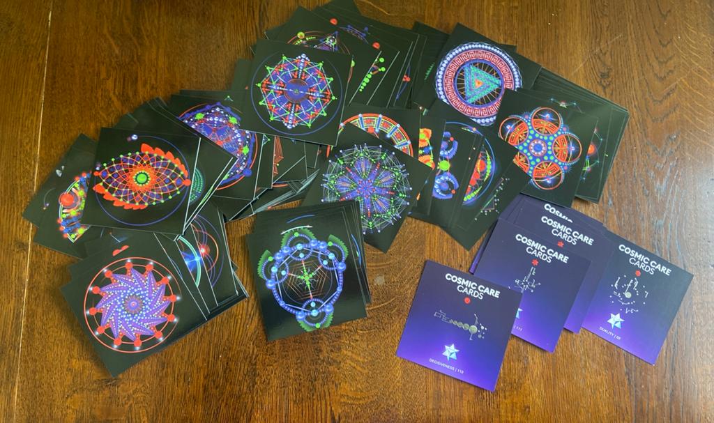 Janosh Cosmic Care Cards - Heilige Geometrie, Boeken, Ophalen of Verzenden, Zo goed als nieuw, Tarot of Kaarten leggen, Overige typen