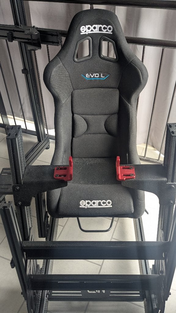 Next Level Racing Triple monitor Sparco EVO Sim Racing Rig, Ophalen, Racestoel, Gebruikt, Verstelbaar