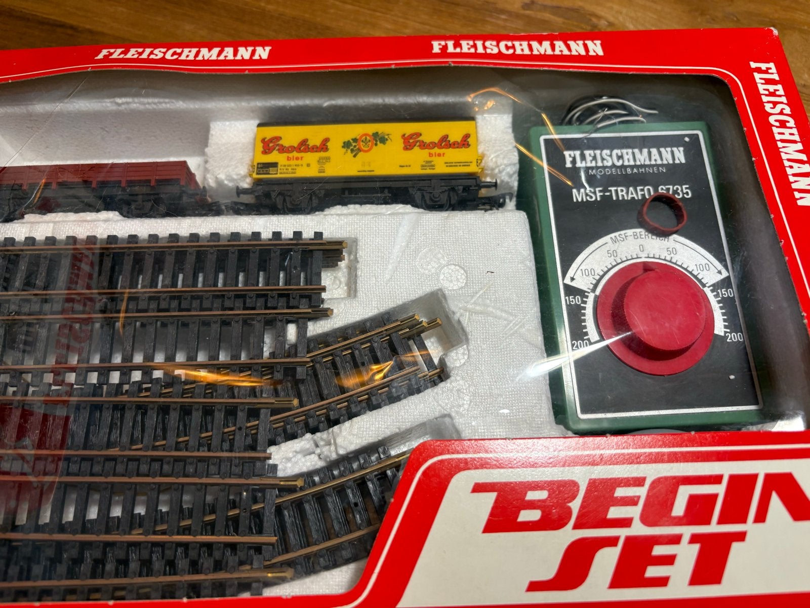 Fleischmann Treinset met 3 extra wagons, Gelijkstroom, Fleischmann, Ophalen of Verzenden, Analoog