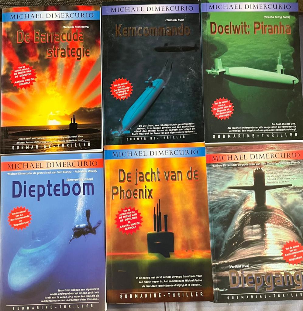 Michael DiMercurio Submarine Thriller Boeken (6 stuks), Ophalen of Verzenden, Gelezen