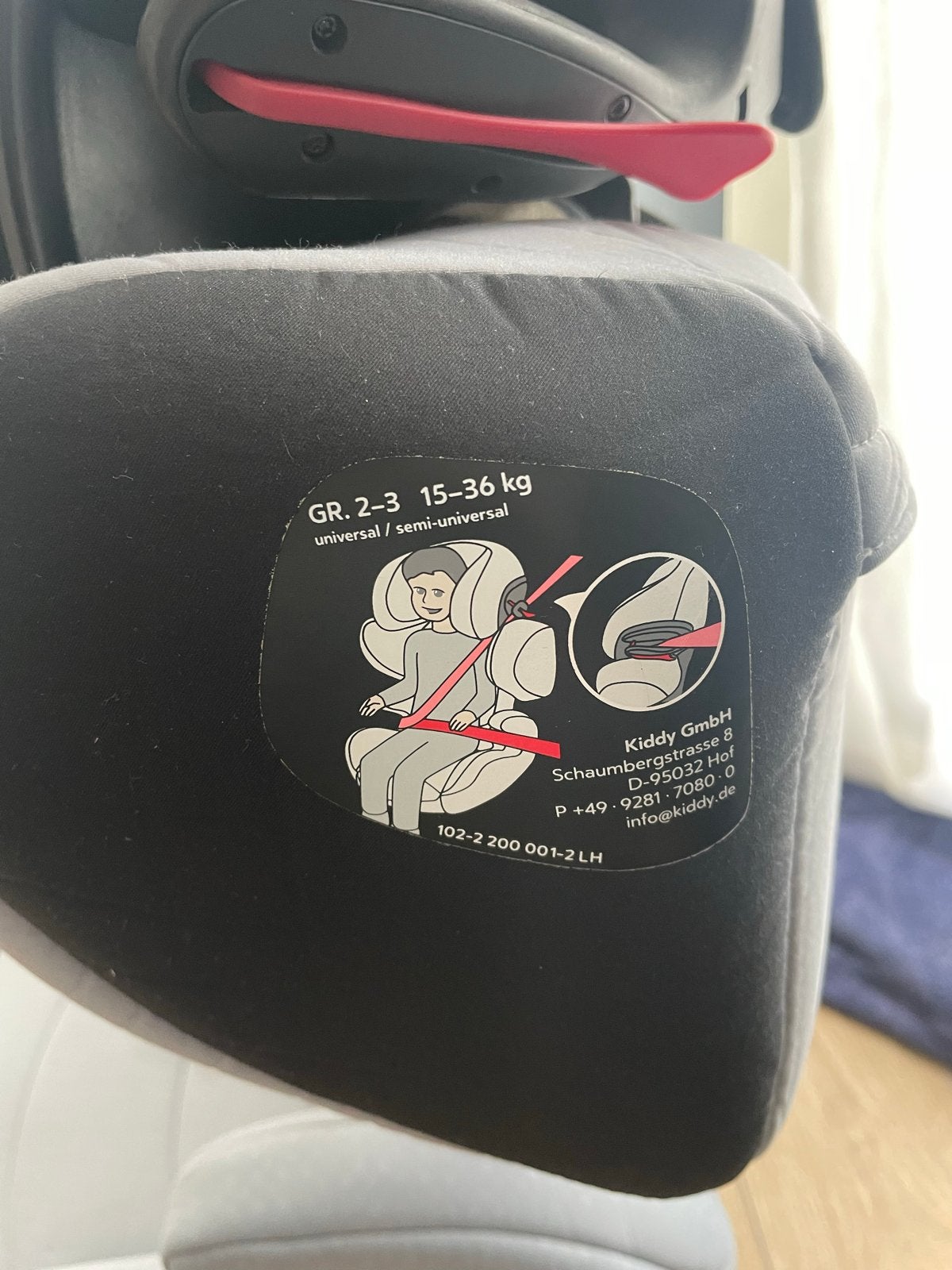 Kiddy autostoel 15-36 kg - Grijs, 15 t/m 36 kg, Zijbescherming, Ophalen, Overige merken