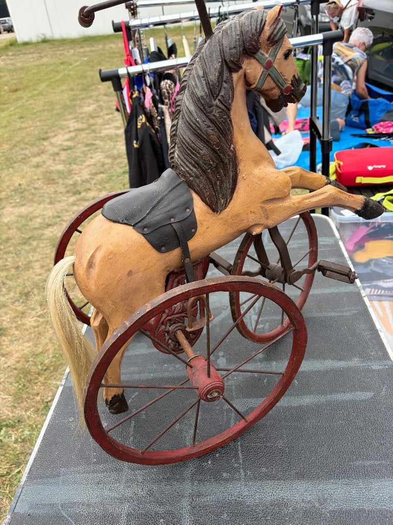 Decoratief fiets paardje, Ophalen