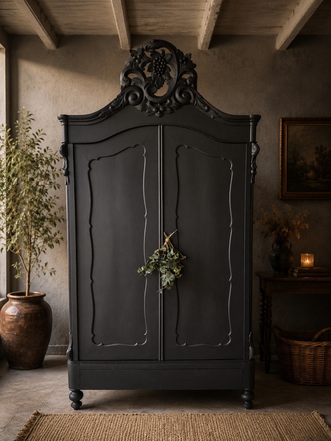 Prachtige antieke biedermeier kuifkast, Ophalen of Verzenden
