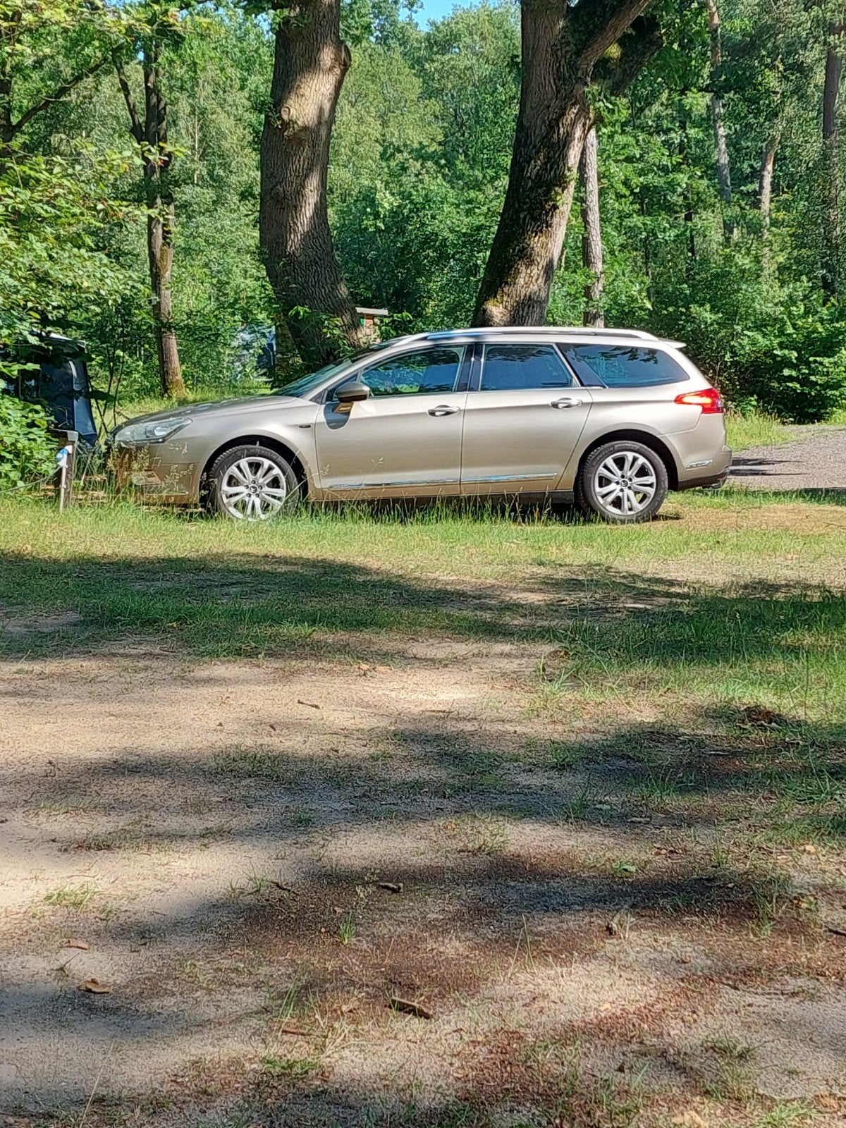 Citroën C5 1.6 THP Tourer 2014 Grijs, Auto's, Voorwielaandrijving, 15 km/l, Zwart, Leder en Stof