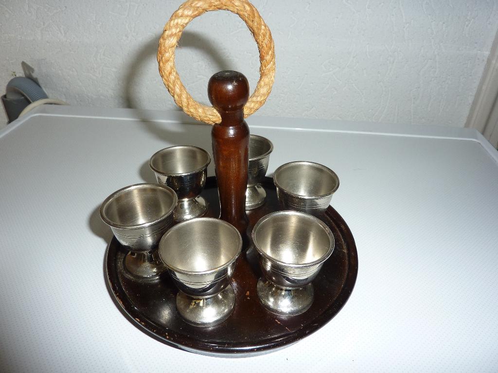 vintage eierdopjes op drager, Antiek en Kunst, Ophalen of Verzenden