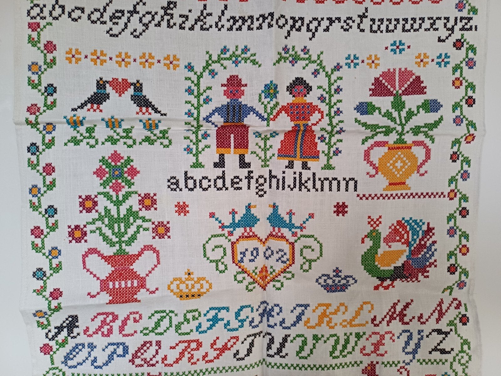 theedoek vintage borduur decor nieuw, Ophalen of Verzenden, Nieuw, Katoen, Theedoek of Handdoek