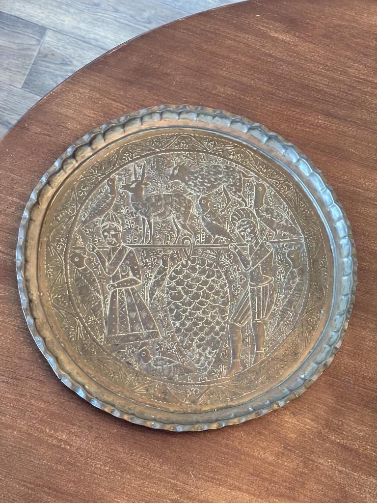Koperen Messing Perzisch Bord, Ophalen of Verzenden