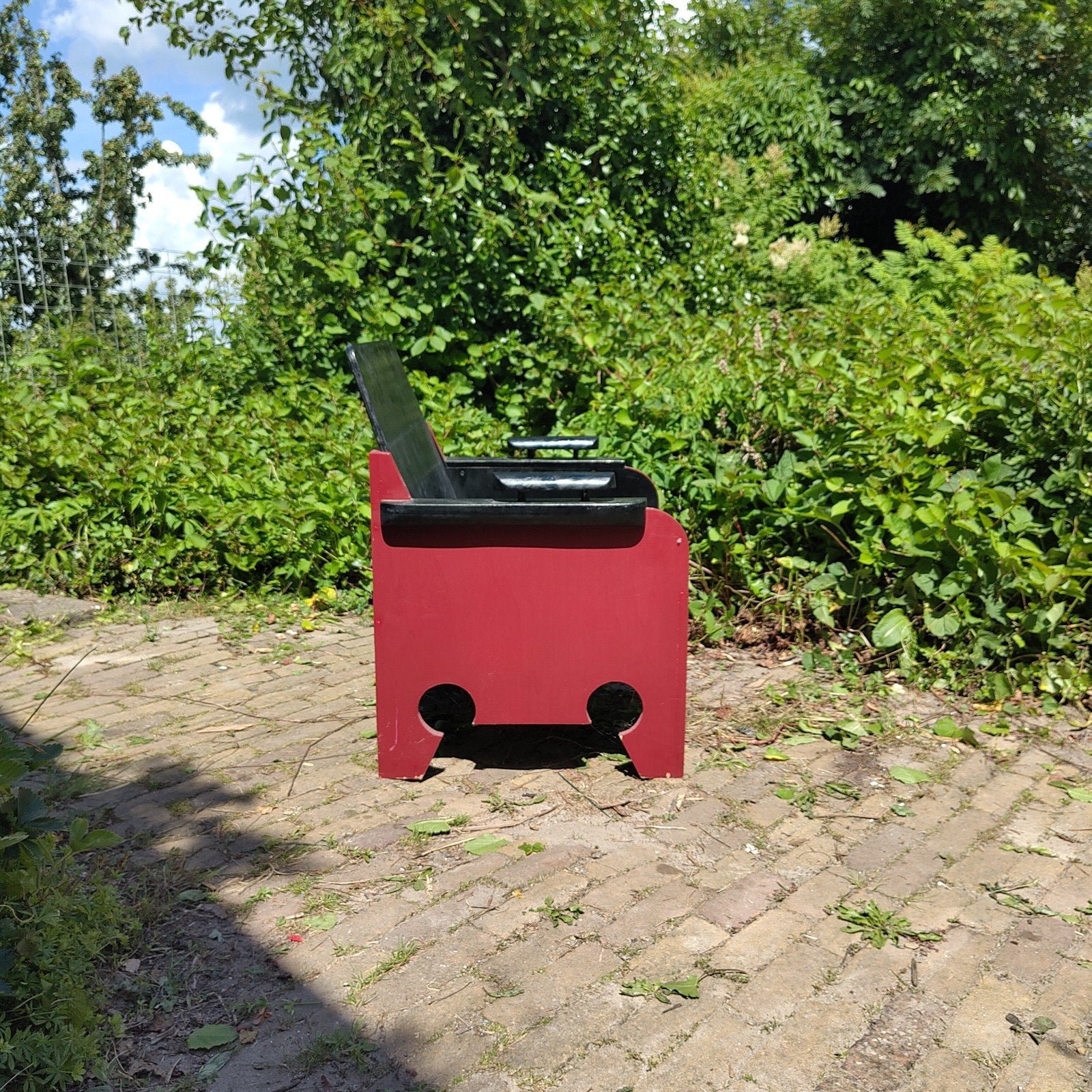 Karakteristieke houten stoel zonder kussens, Huis en Inrichting, Ophalen, Gebruikt, Overige kleuren, Rustiek, Karakteristiek, design, art