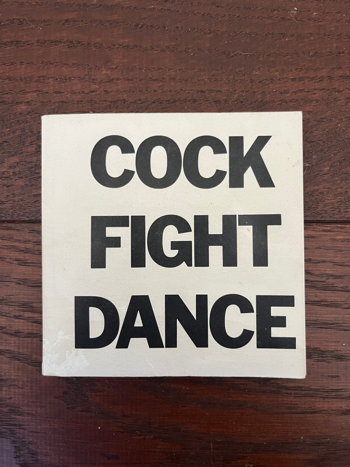 Sol Lewitt Cock Fight Dance artist book, Ophalen of Verzenden, Gelezen, Overige onderwerpen