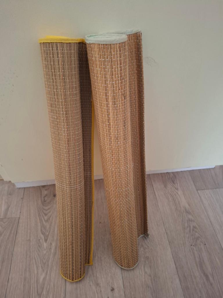 Bamboe standmatjes(2 stuks), Ophalen of Verzenden, Gebruikt