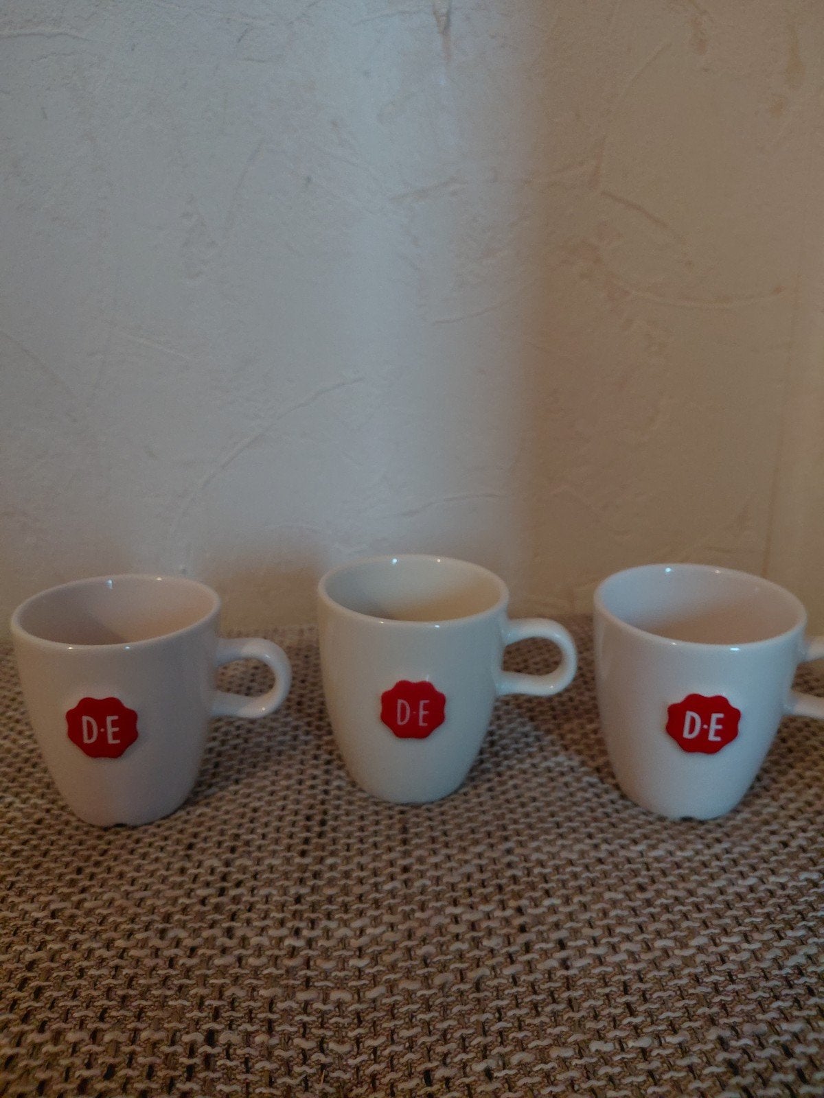 Douwe Egberts Mokken - Set van 3, Gebruikt, Overige merken, Keramiek, Vintage