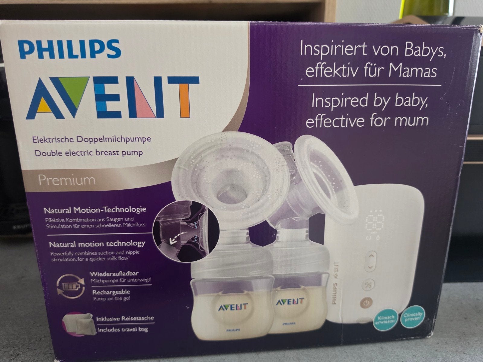 Philips Avent Dubbele Elektrische Borstkolf Premium, Ophalen, Zo goed als nieuw