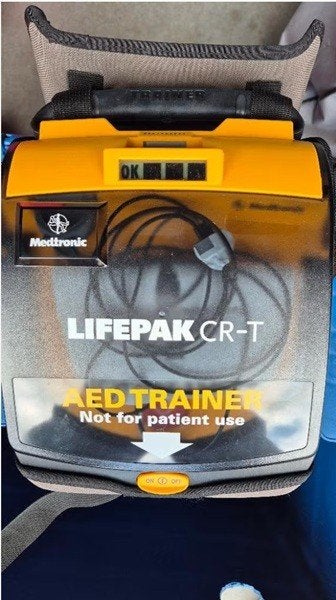 Trainer AED Lifepack CR-T, Diversen, Verpleegmiddelen, Ophalen of Verzenden, Gebruikt