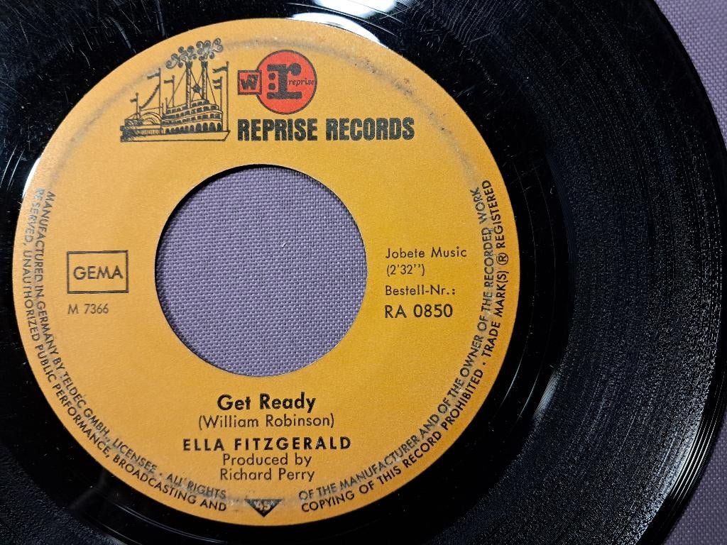45t. northern soul. ella fitzgerald. get ready. vg+, Cd's en Dvd's, Vinyl Singles, Gebruikt, 7 inch, Single, Ophalen of Verzenden