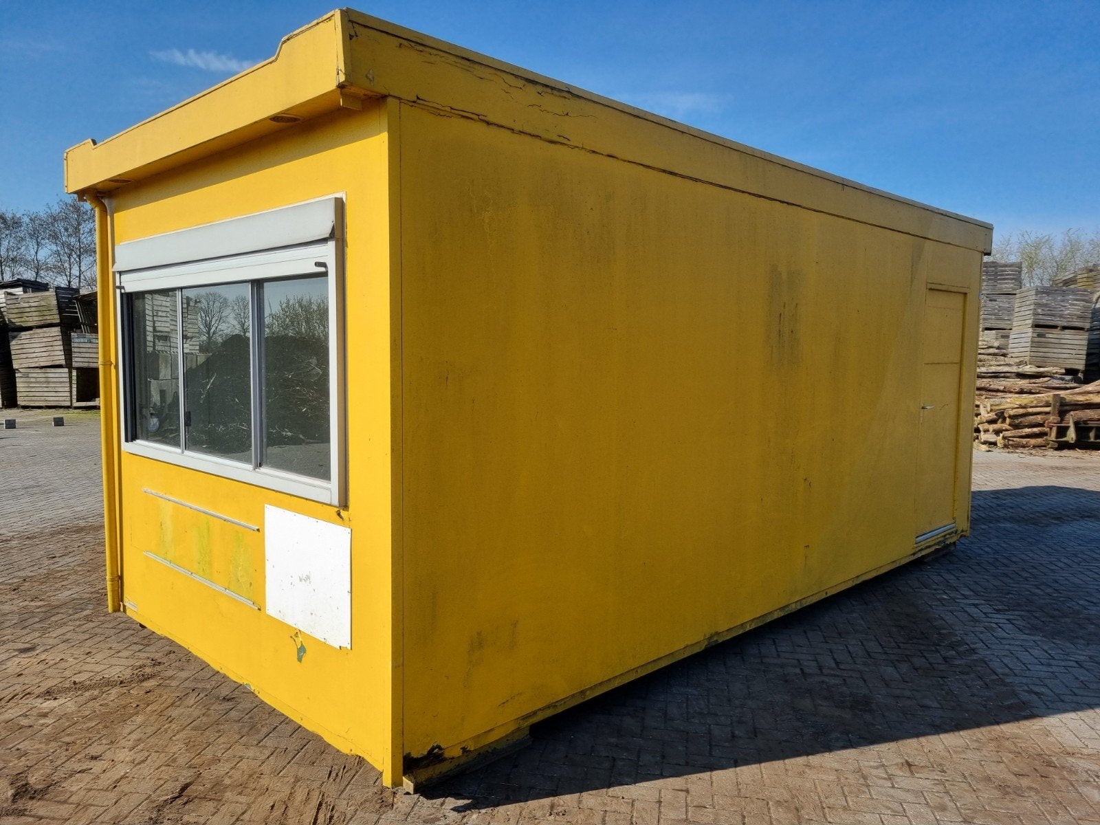 kantoorunit, schaftunit, opslagcontainer, Ophalen