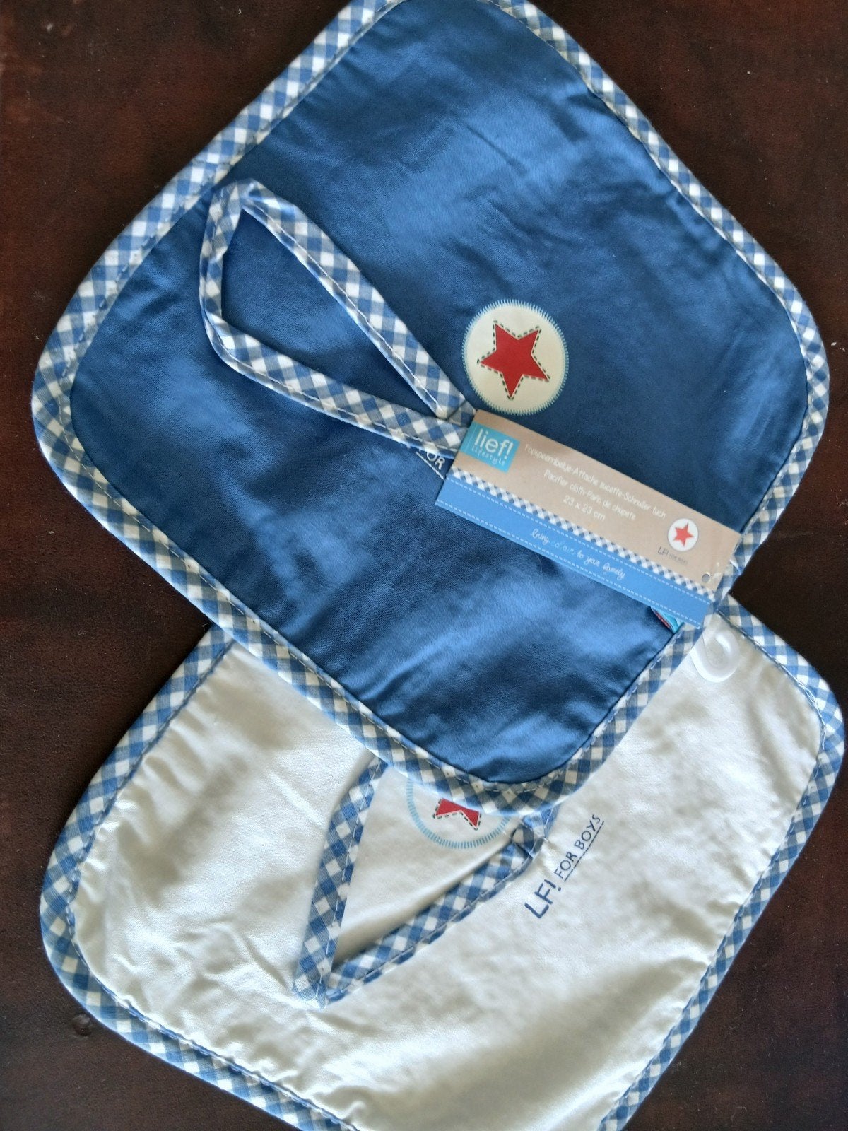 Leif speendoekjes / knuffeldoekjes - blauw met ster, Ophalen of Verzenden, Nieuw