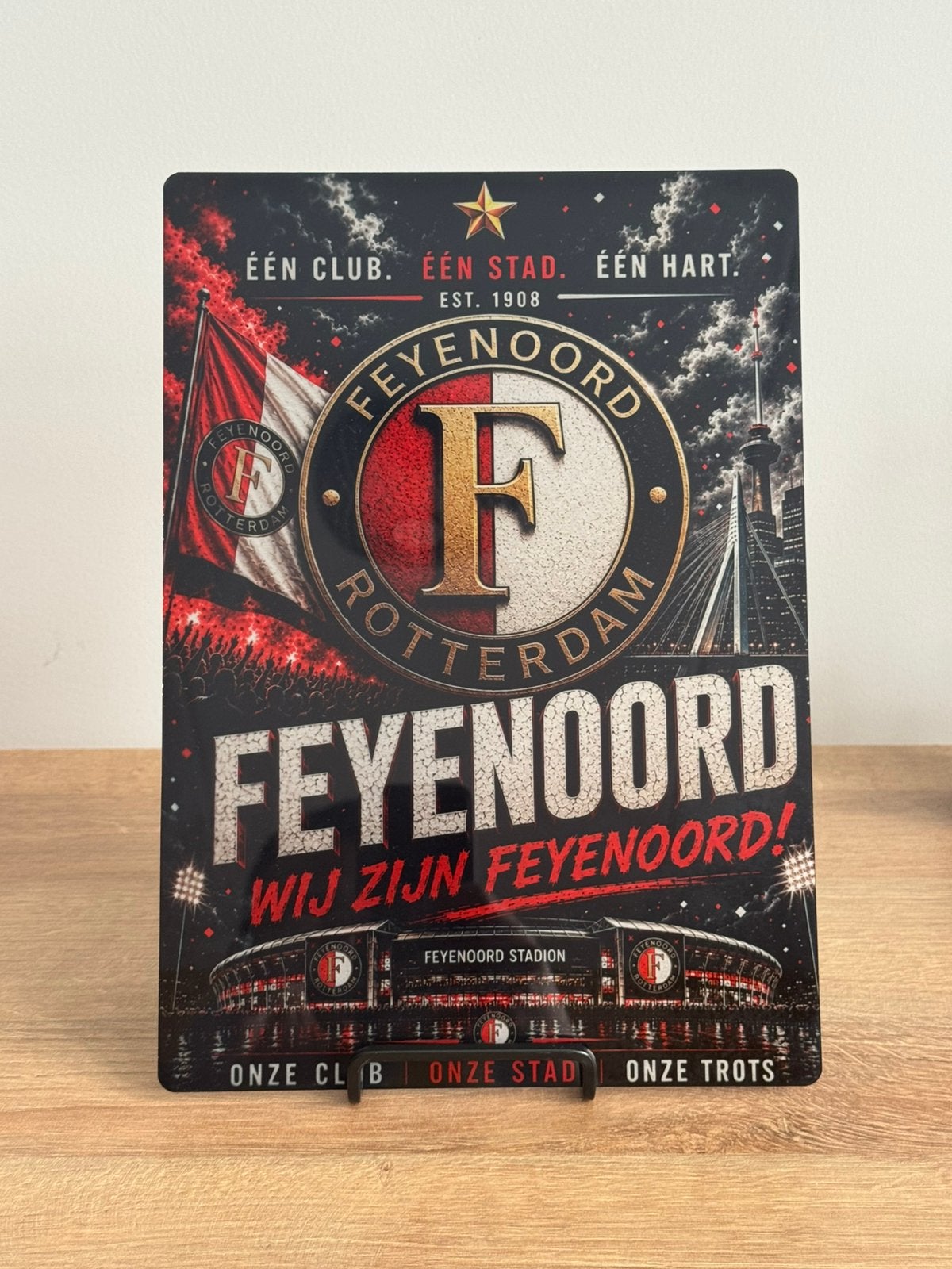 Feyenoord aluminium wandbord, Ophalen of Verzenden, Nieuw