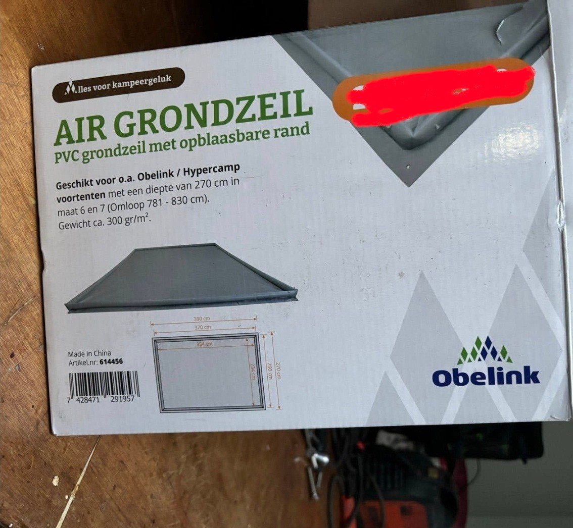 Air Grondzeil Obelink, Caravans en Kamperen, Ophalen of Verzenden, Nieuw