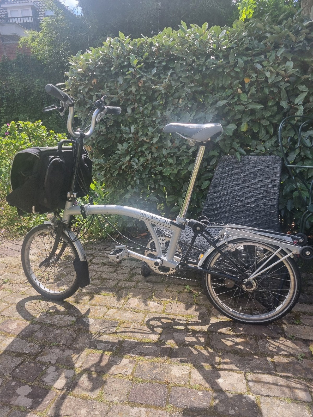 Brompton vouwfiets met tas, 4 versnellingen - Gebruikt, Gebruikt, Brompton, 16 tot 18 inch, Versnellingen