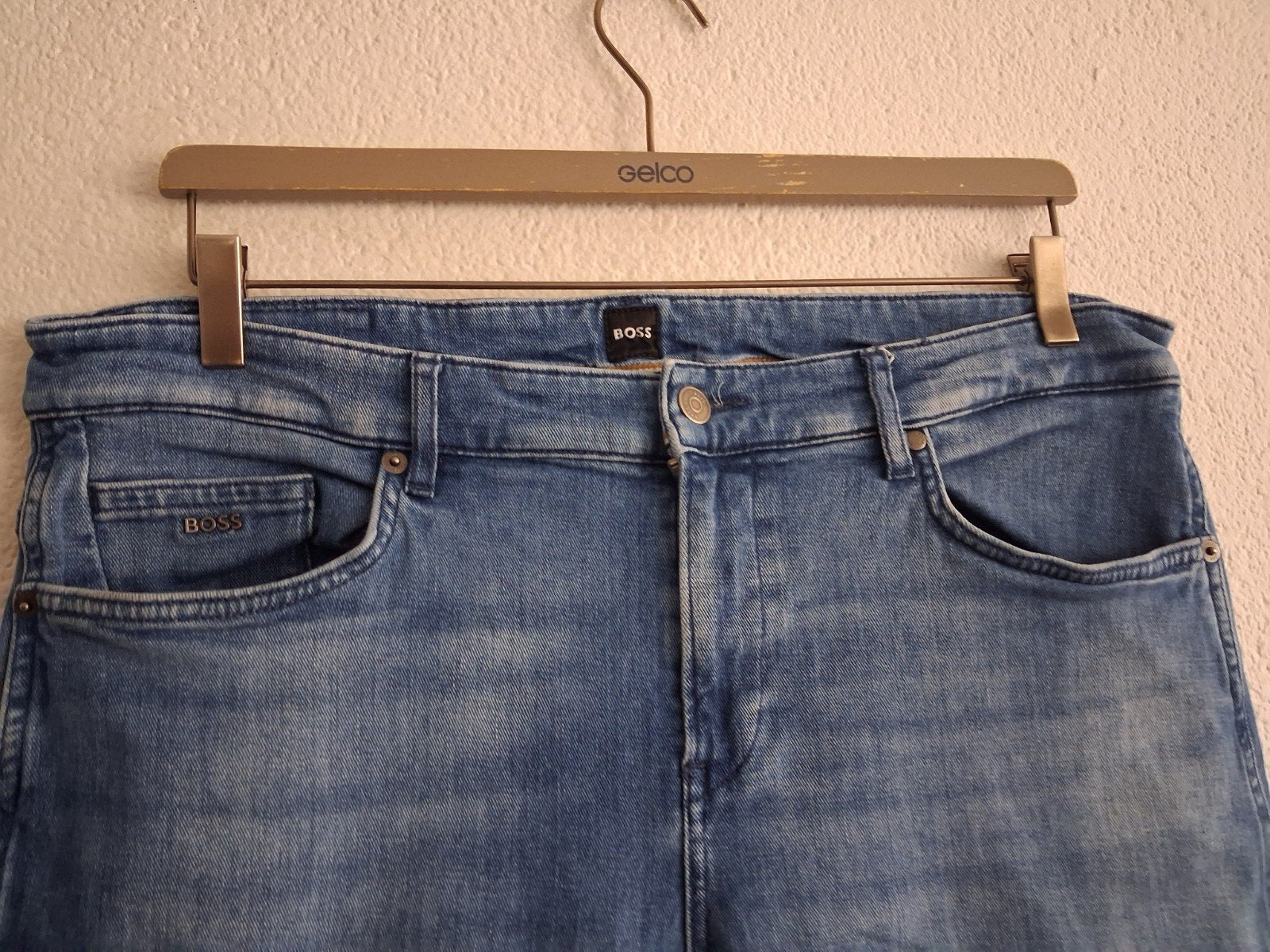 Hugo Boss  Korte Broek Maat W38, Kleding | Heren, Spijkerbroeken en Jeans, Ophalen of Verzenden, Zo goed als nieuw, Blauw, W36 - W38 (confectie 52/54)