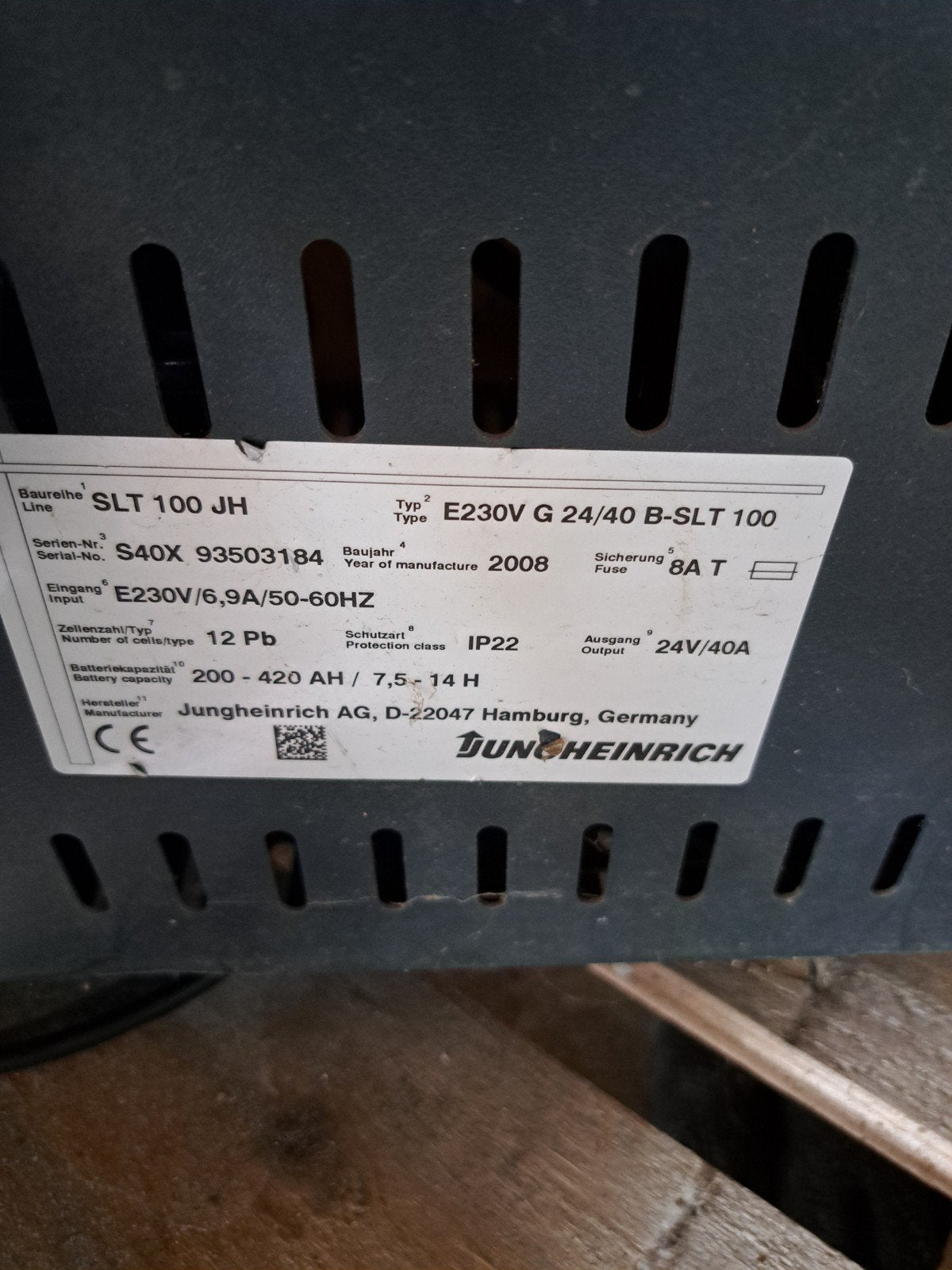Jungheinrich SLT 100 Batterijlader 24V 40A, Ophalen of Verzenden
