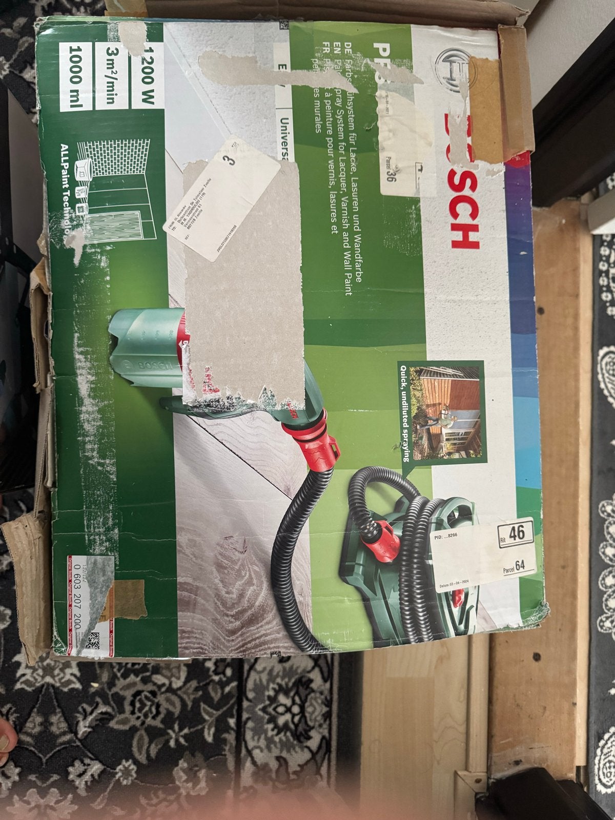 Bosch PFS 3000-2 Verfspuitsysteem - Zo goed als nieuw, Doe-het-zelf en Verbouw, Ophalen of Verzenden, Zo goed als nieuw, Verfspuit of Verfpomp