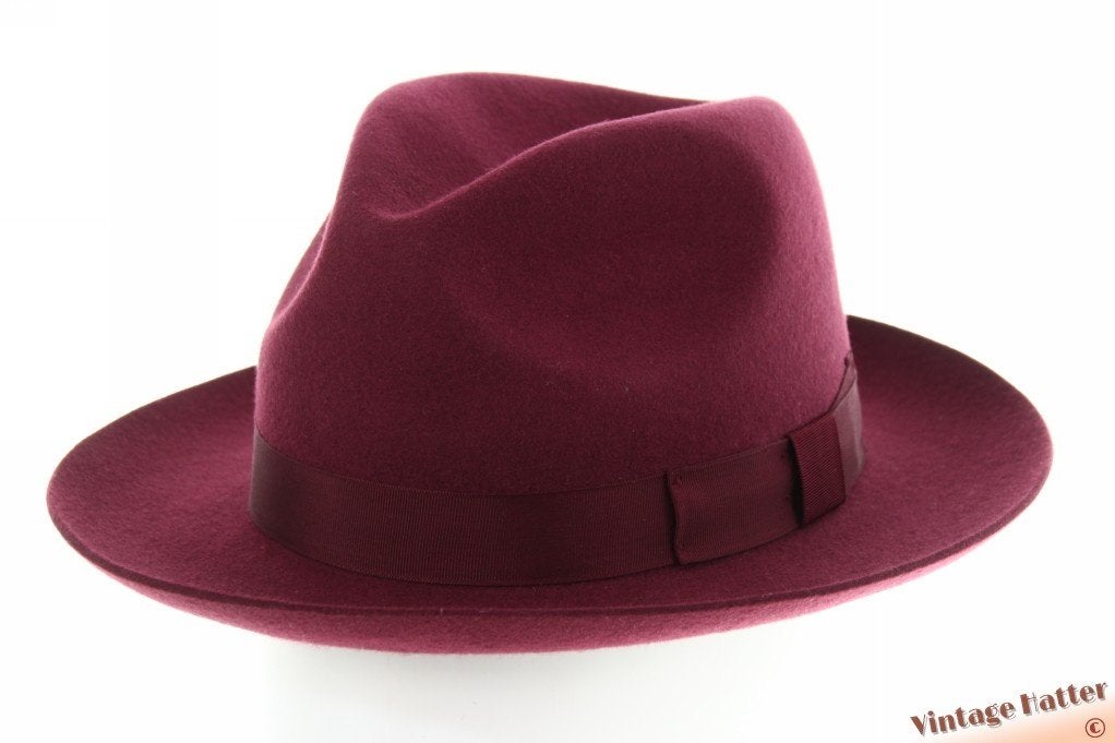 Gleufhoed Christys Chepstow Maroon bordeaux wolvilt 56 nieuw, Kleding | Heren, Hoeden en Petten, Hoed, Nieuw, Ophalen of Verzenden