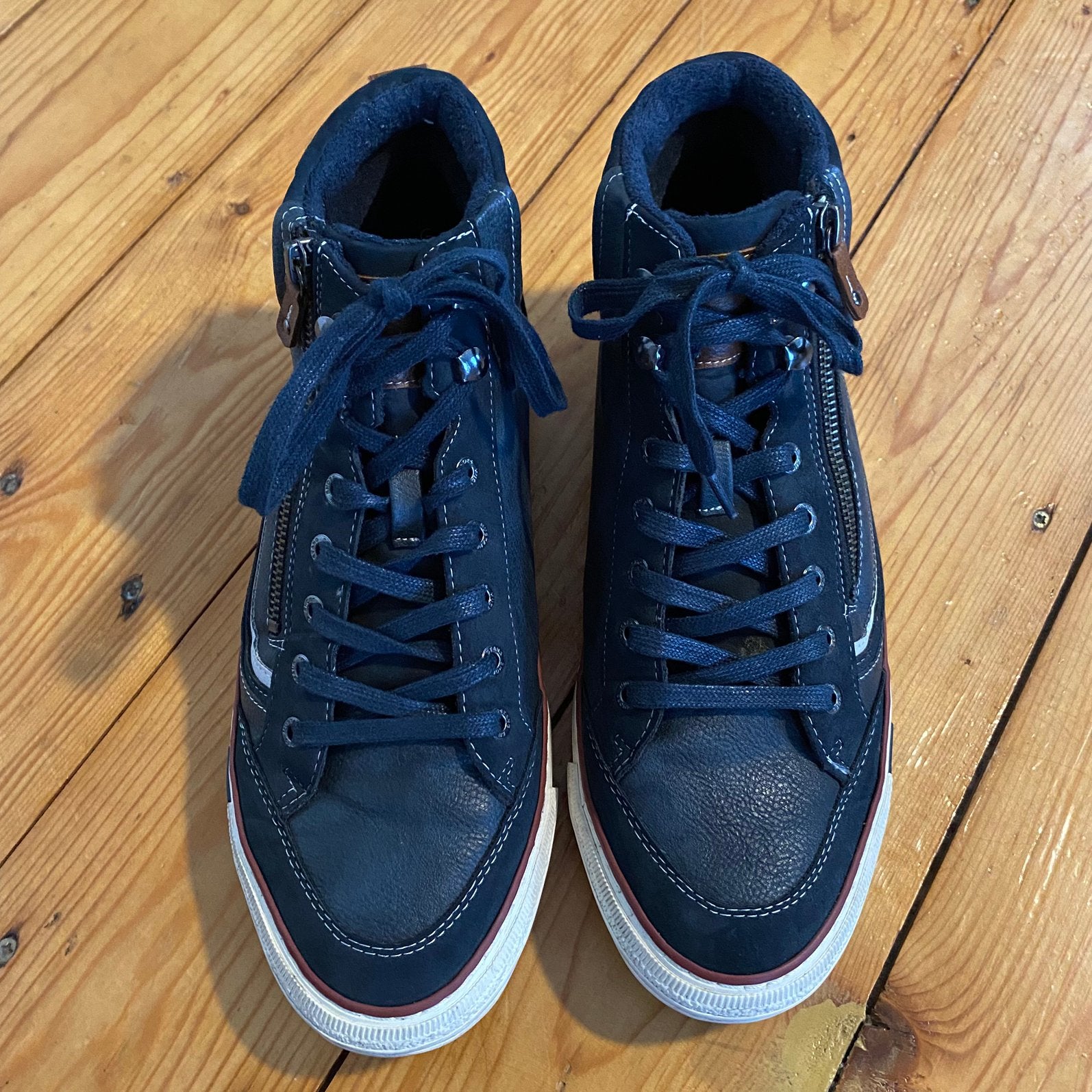 UNISEX MUSTANG ENKELHOGE SNEAKERS 44, Blauw, Ophalen of Verzenden, Sneakers of Gympen, Gedragen