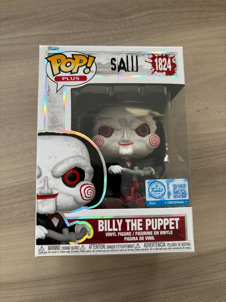 Funko Pop! Plus Saw #1824 Billy the Puppet Tricycle Special, Funko Europe, Nieuw, Ophalen of Verzenden, 4th floor, 1 Queen Caroline St, London W6 9YN, Verenigd Koninkrijk