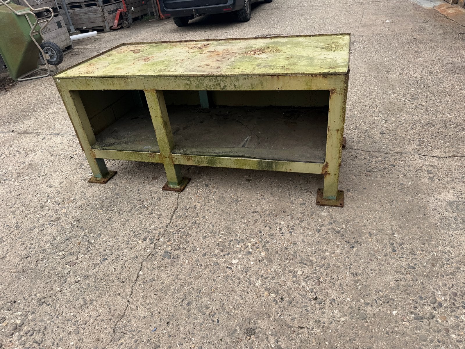 Robuuste ijzeren werkbank - 180x84x82 cm, Ophalen, Gebruikt, 170 cm of meer