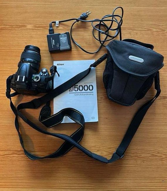 Nikon D5000 spiegelreflexcamera + Nikon 18-55 mm objectief, Gebruikt, Spiegelreflex, Ophalen of Verzenden, Nikon