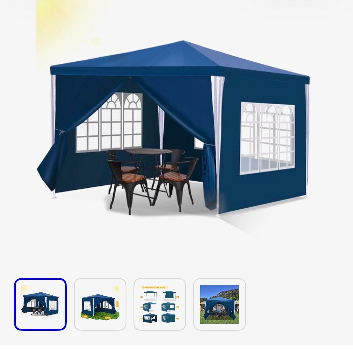 Party Tent 3x3 met zijwanden., Ophalen, Minder dan 4 meter, Nieuw, Paviljoen