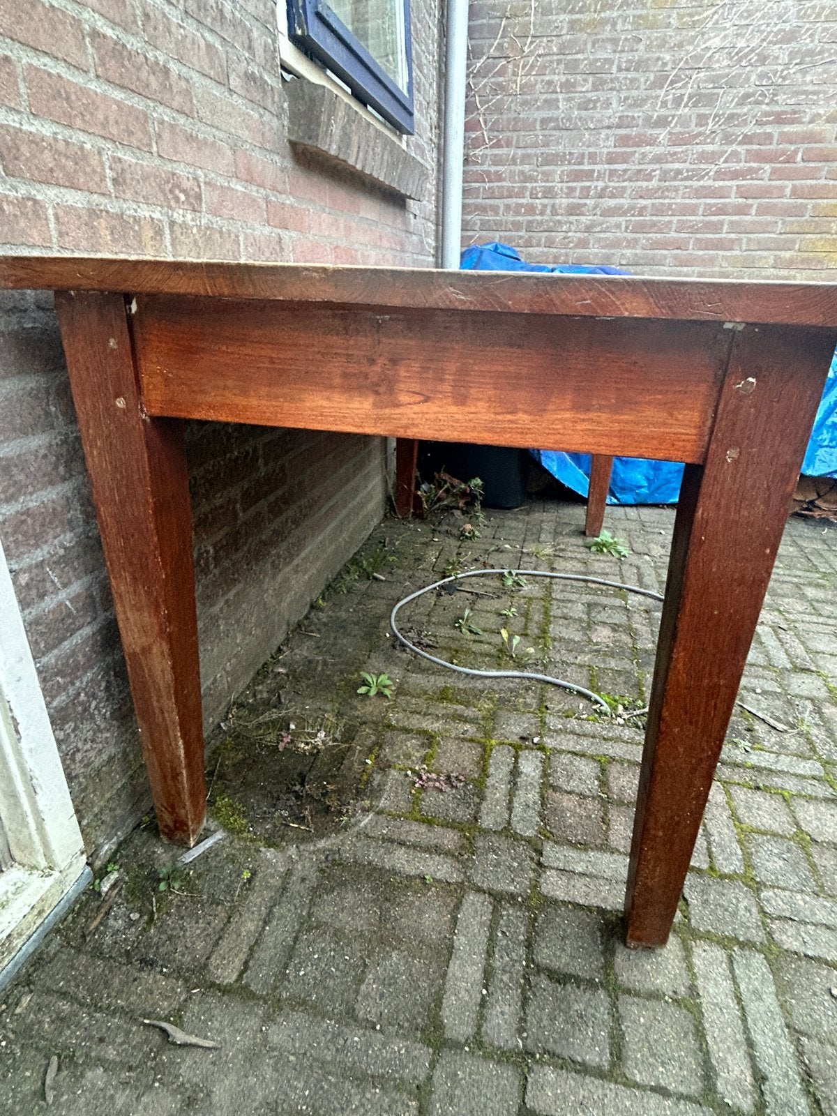 Eettafel 4-6 personen mooie nerf, Ophalen, Gebruikt, 50 tot 100 cm, 150 tot 200 cm