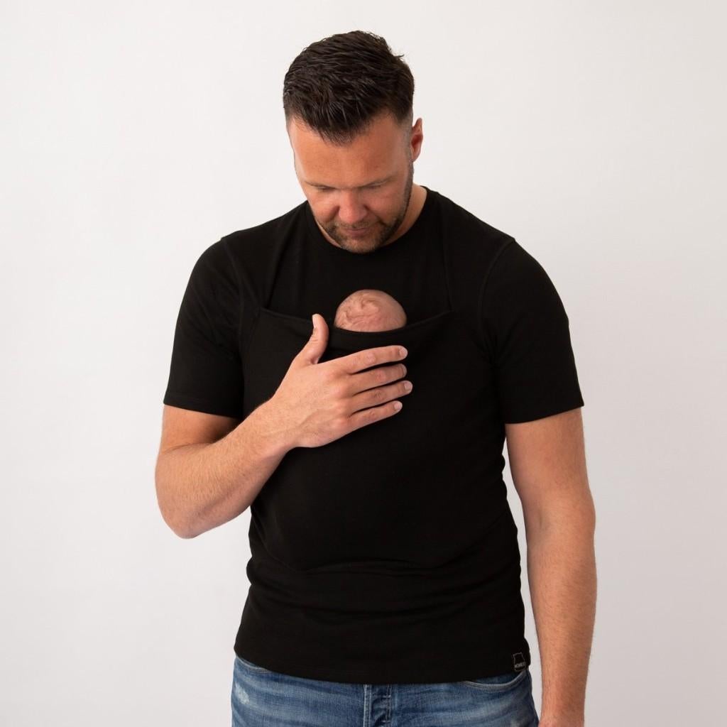 Womboo Buidelshirt - Man - Maat M - Zwart, Nieuw, Rug, Draagzak, Ophalen