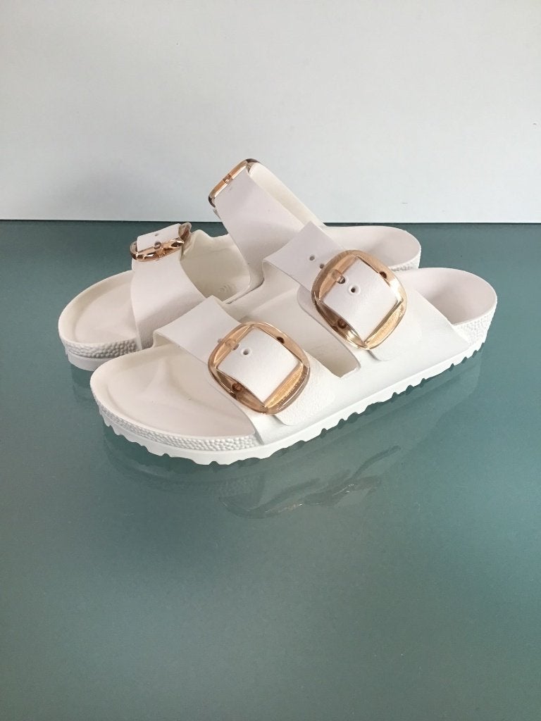 Birkenstock 38 wit Arizona Big Buckle Eva | Gratis verzenden, Kleding | Dames, Schoenen, Slippers, Verzenden, Wit, Nieuw