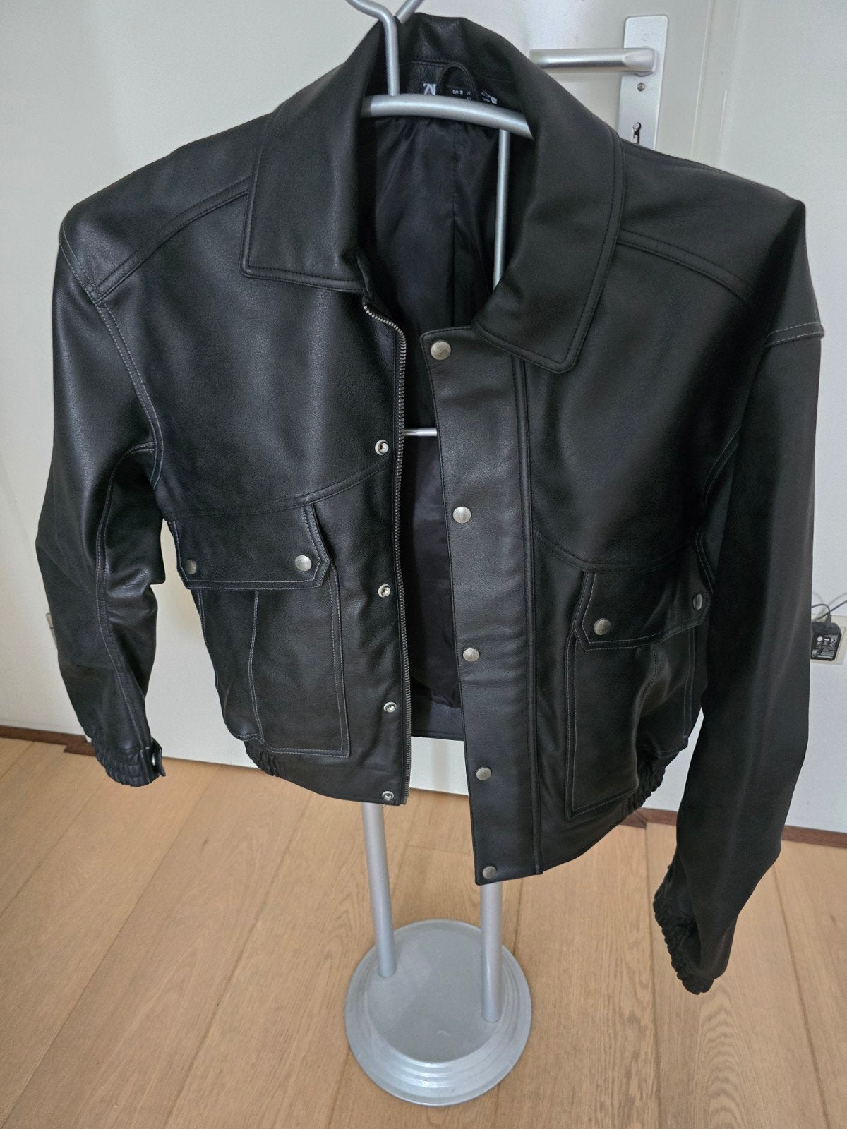 Zara Jack in leerlook, zwart, maat S, Ophalen of Verzenden, Zo goed als nieuw, Zwart