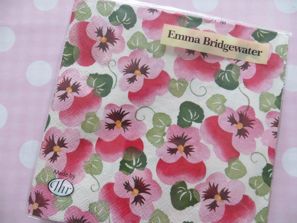 servetten/roze/Emma Bridgewater/pink pansy/lunch napkins, Ophalen of Verzenden, Nieuw, Roze, Overige typen