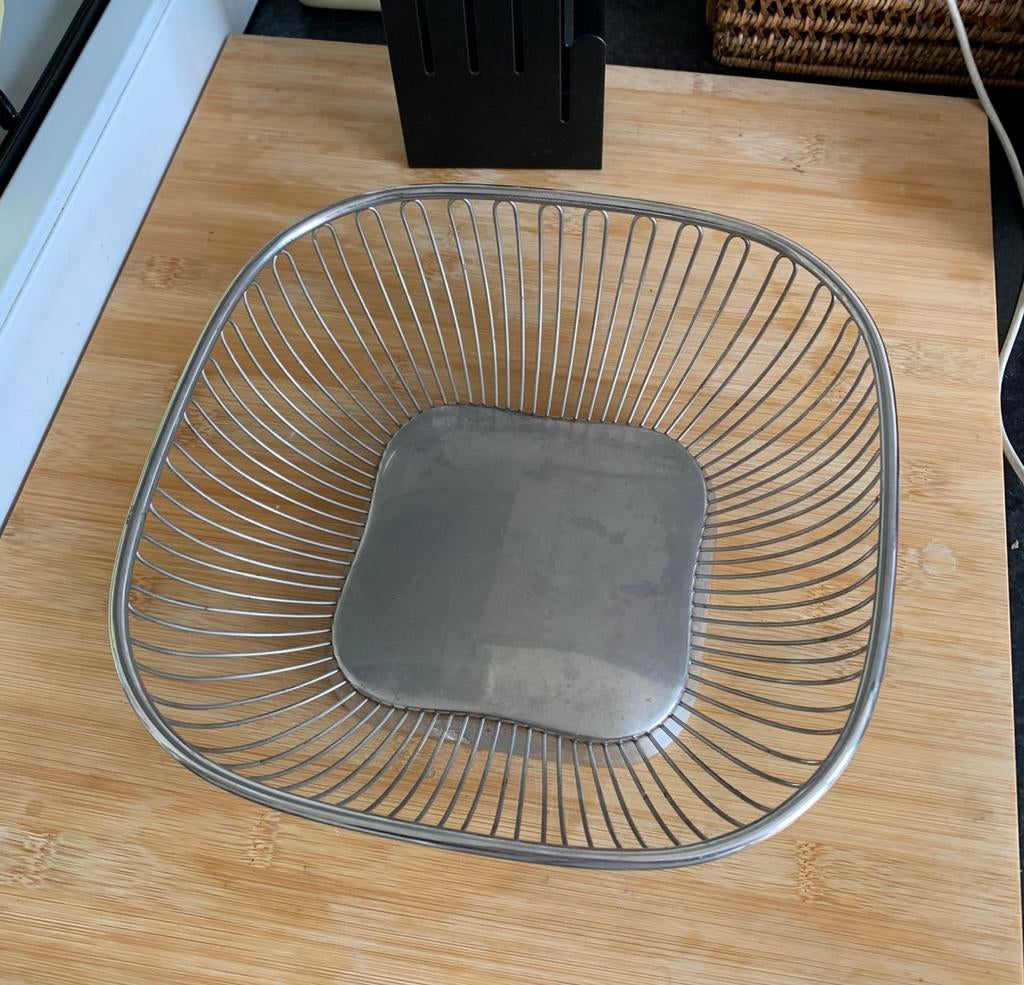 Alfra Alessi fruitmand rvs, Ophalen of Verzenden