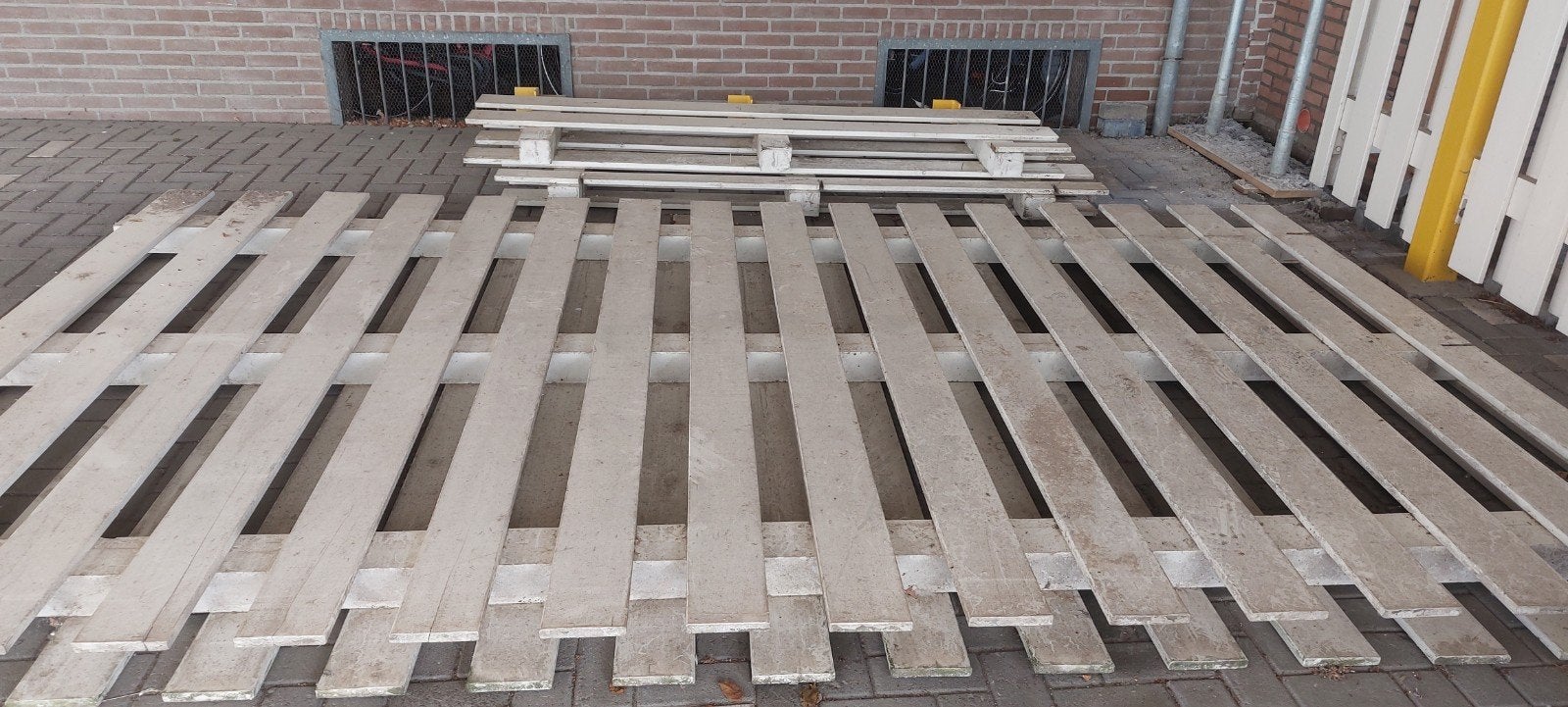 Hekwerk zijwand van carport, Tuin en Terras, Ophalen, Gebruikt, Hout, Tuinhek