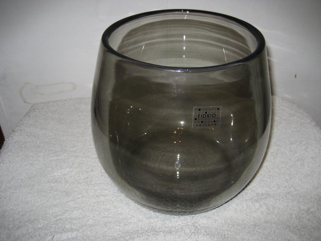 vaas  Fidrio dik smoke kleur glas, Overige kleuren, Nieuw, Ophalen of Verzenden, Glas