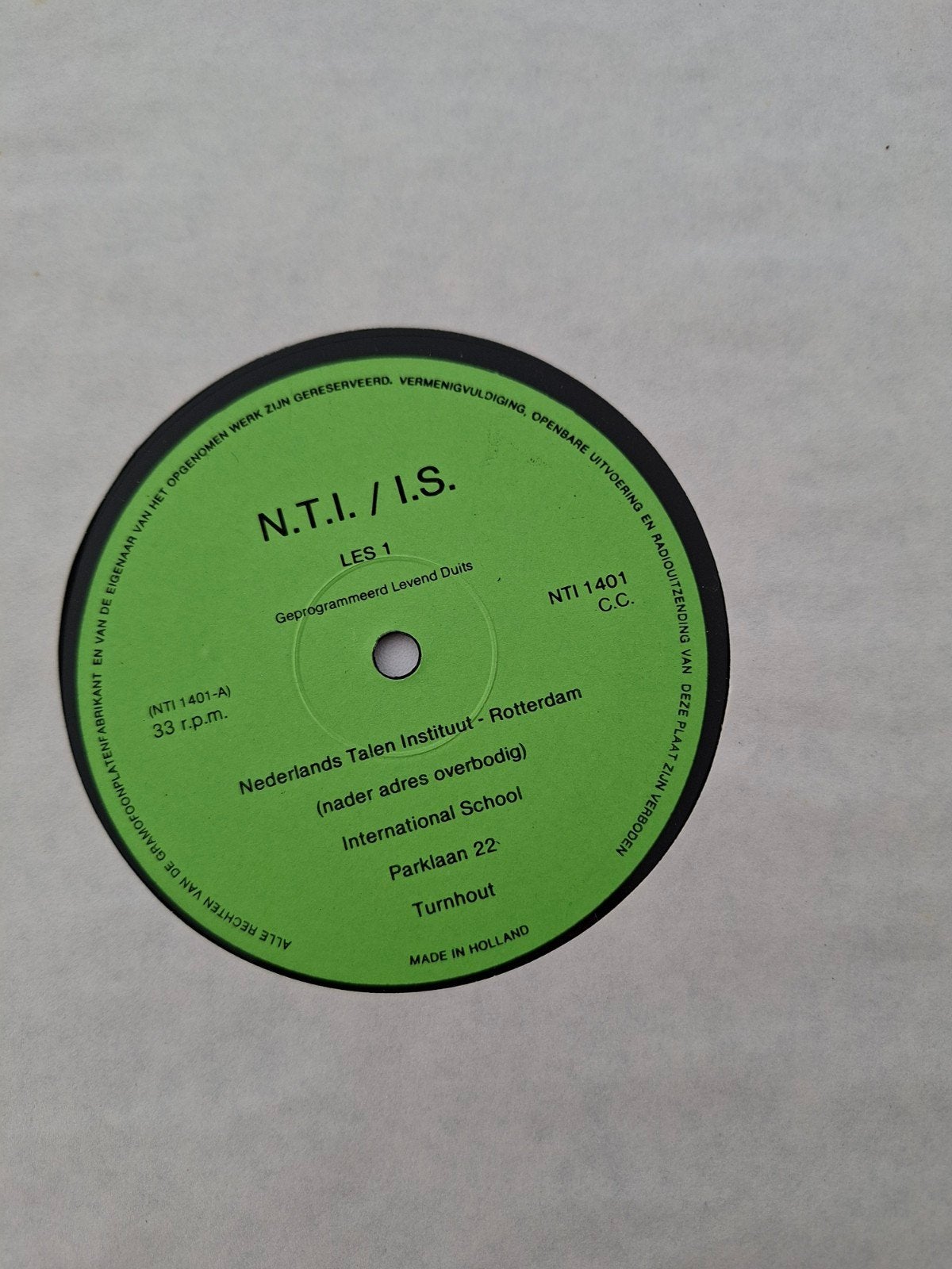 NTI / I.S. - Les 1 - Geprogrammeerd Levend Duits LP, Cd's en Dvd's, LP, Gebruikt, Overige genres, Ophalen of Verzenden