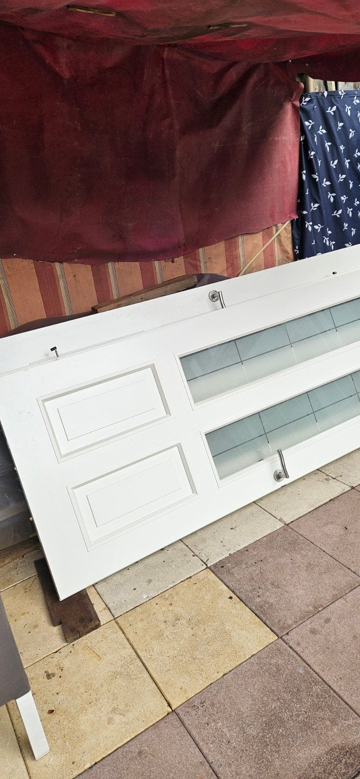 2 mooie opdek binnendeuren met glaspaneel zo goed als nieuw, Ophalen, Gebruikt, 80 tot 100 cm, Binnendeur