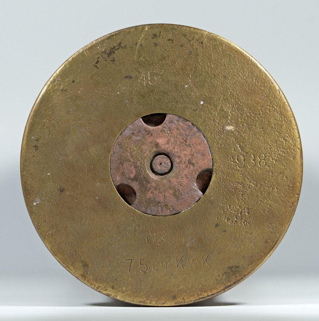 Messing huls, 7,5 cm Kw.K. , duits WO2, Verzamelen, Militaria | Tweede Wereldoorlog, Verzenden, Landmacht, Duitsland, Hulzen of Bodemvondsten