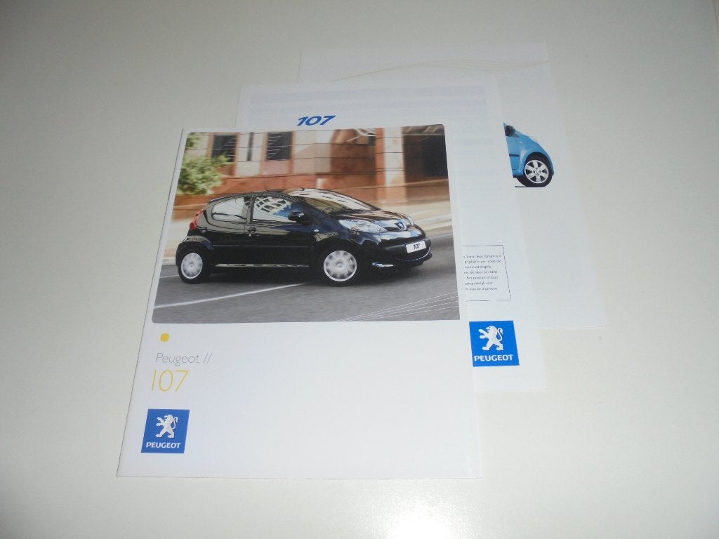 brochure Peugeot 107 modellen 2008, Ophalen of Verzenden, Nieuw, Peugeot