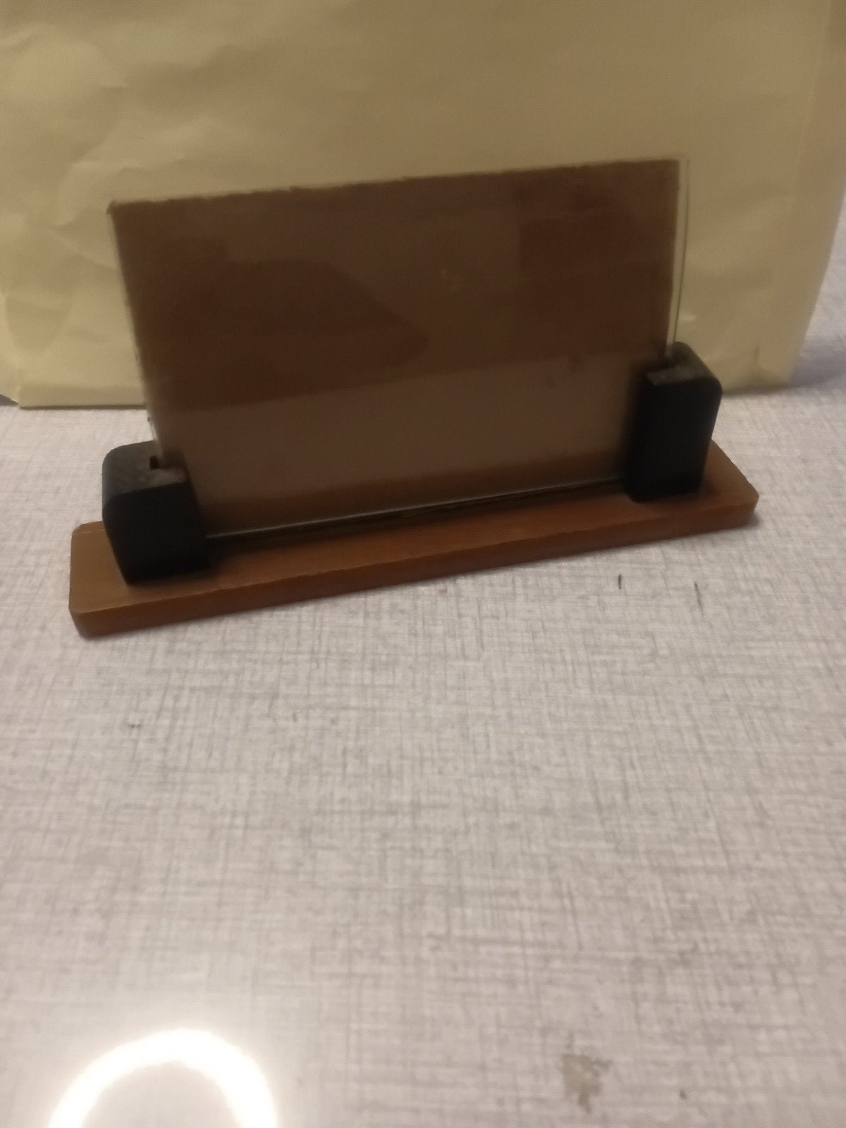 Antiek houten fotolijstje met gebogen glas, Ophalen of Verzenden
