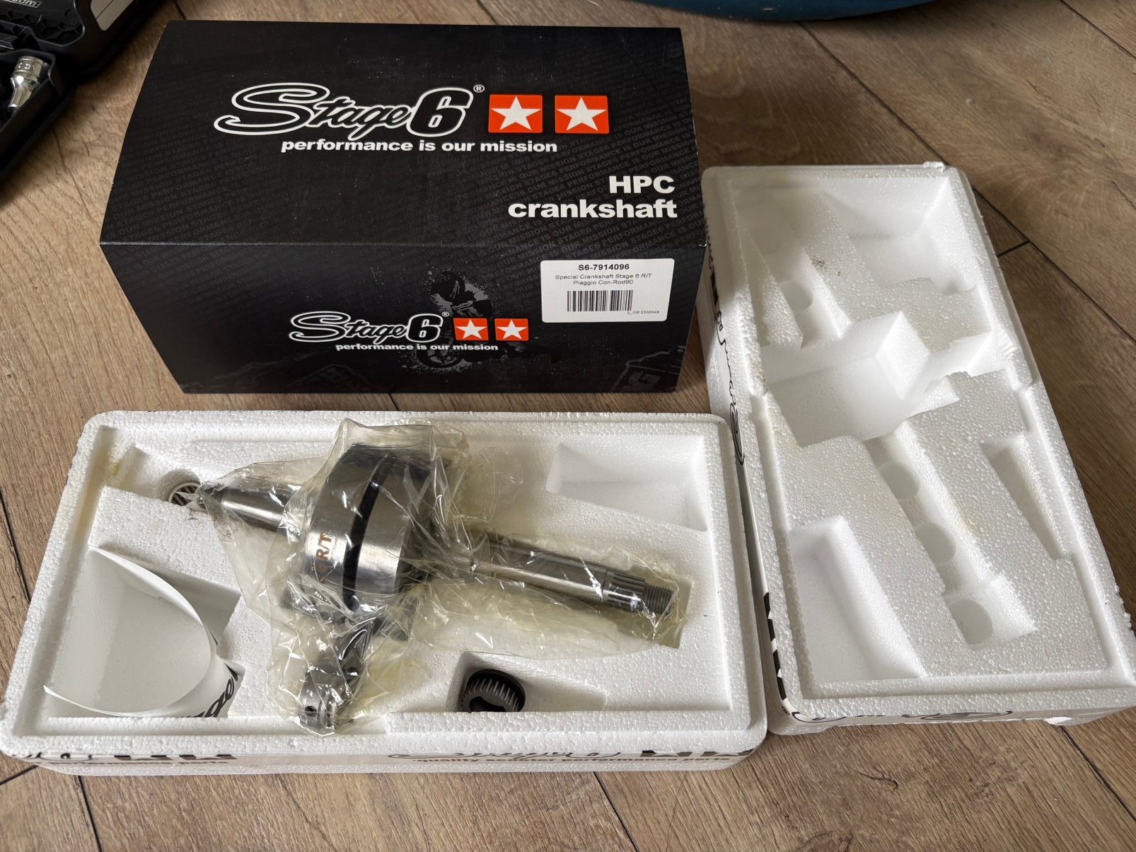 Stage6 HPC r/t crankshaft 44mm - Piaggio, Fietsen en Brommers, Brommeronderdelen | Scooters, Ophalen of Verzenden, Nieuw, Overige typen