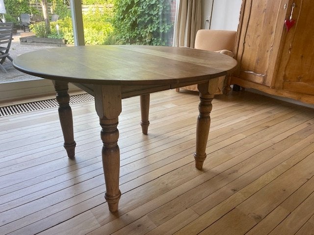 Ovale tafel kersenhout, Ophalen, 100 tot 150 cm, Vijf personen of meer, 150 tot 200 cm