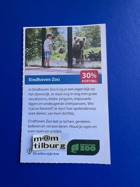 Eindhoven Zoo 30% korting tot 1-7-2027, Drie personen of meer, Kortingskaart