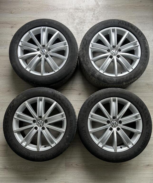 Originele Volkswagen Audi Seat Skoda 5x112 18inch velgen, Ophalen, 18 inch, Gebruikt, Banden en Velgen